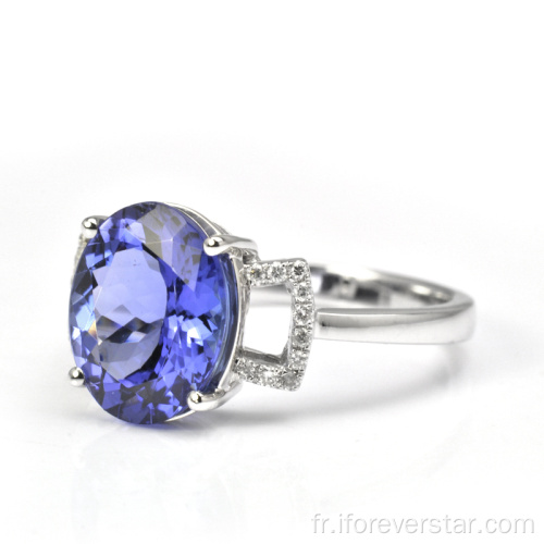 Tanzanite Bague à doigt 925 bijoux en argent